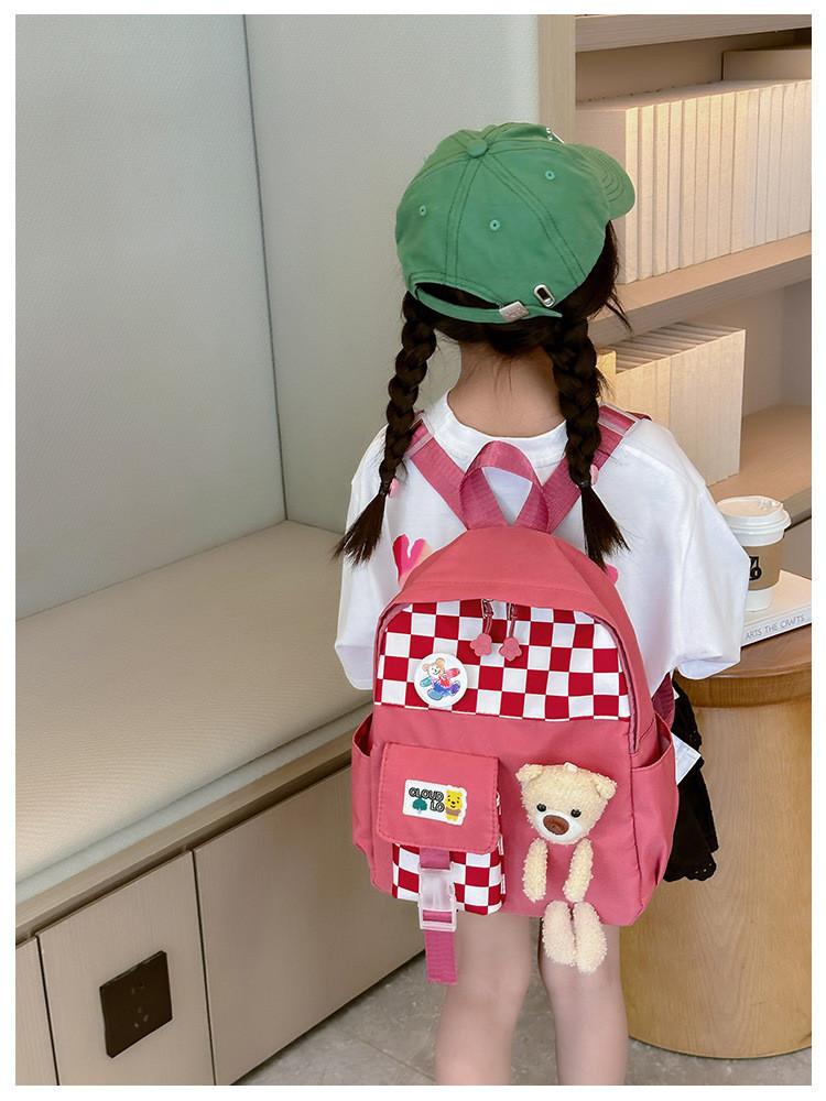 Fashionable Kids Backpack With Ergonomic Straps And Fun Animal Prints For School кирпич красный