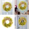 Artificial Yellow Leaf Wreath for Front Door Farmhouses Wedding Holiday Decorations, Front Door Wreath Spring Wreath