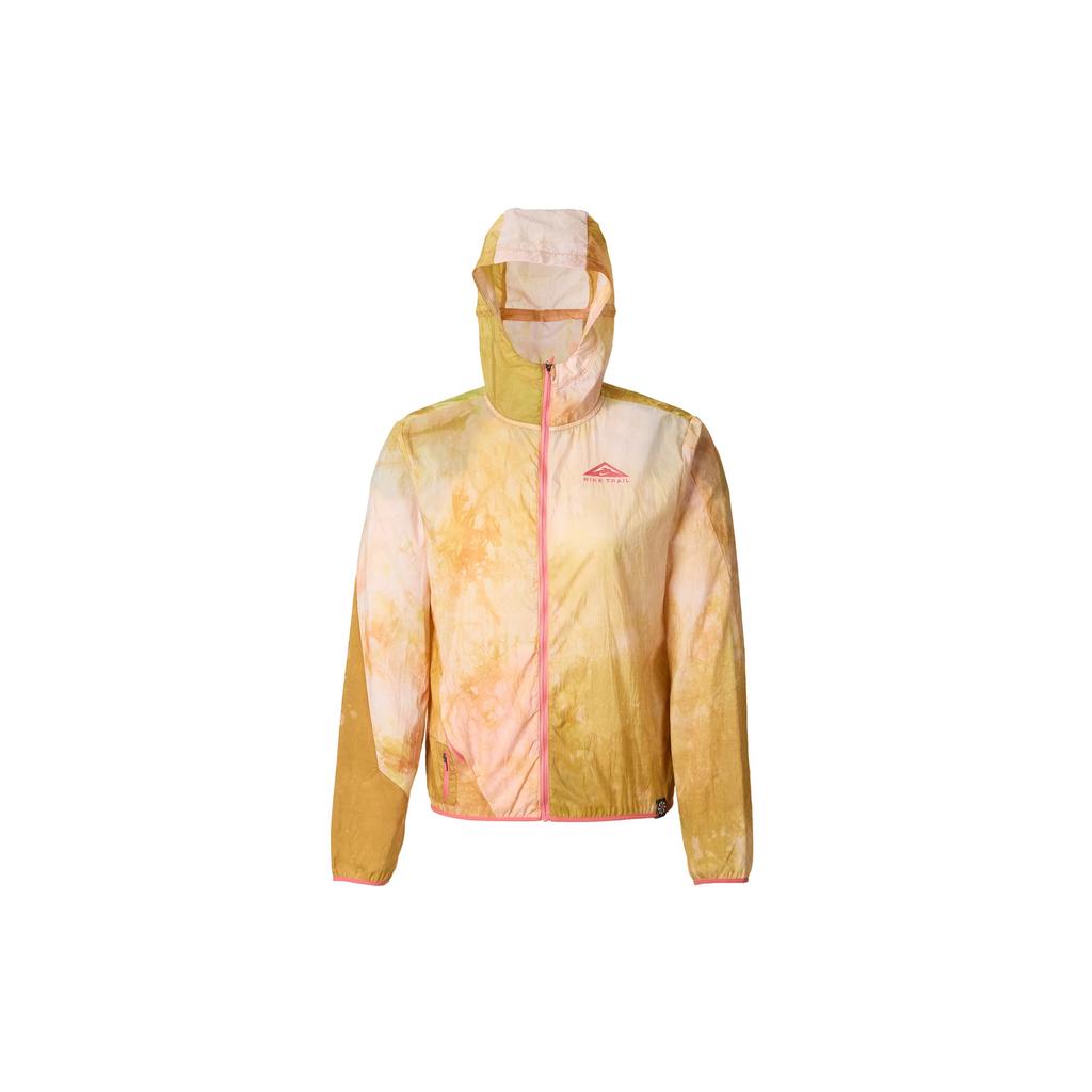 Nike Giacca da donna con cappuccio traspirante comoda a maniche lunghe Repel Giallo DX1042-611