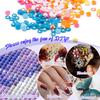 1225Pcs 5D Mosaic Round Diamond Set 60 Colors 5D Diamond Art Beads for DIY Diamond Art Crafts for Nail Art Jewelry Decoration