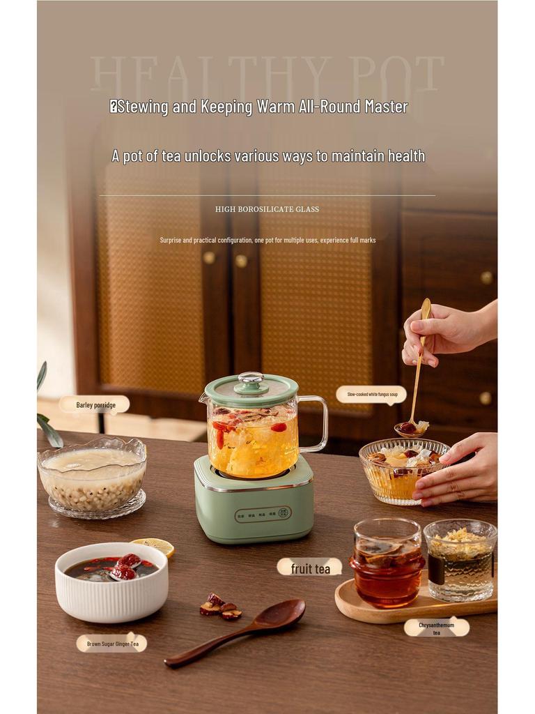 All-Glass Electric Tea Maker: Multifunctional Kettle for Home & Office