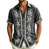 Men's Casual Short-Sleeve Collared Shirt For Spring/Summer