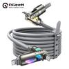 כבל USB C שמנמן 240W טעינה מהירה 4 ב-1 כבל נתונים 6.6 רגל סגסוגת אבץ עם אור נושם לטלפון/MacBook/iPad