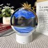 LED 16 Colors 3D Sandscape Lamp RGB Hourglass Light Moving Sand Art Frame Night Light with Deep Sea Display New Year Gift