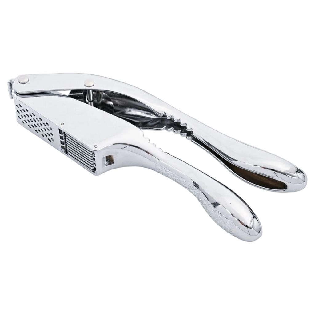 Multi Functional Garlic Press and Crusher Tool Stainless Steel Kitchen Handheld Garlic Mincer with Easy Clean Design and Comfortable Grip Handles