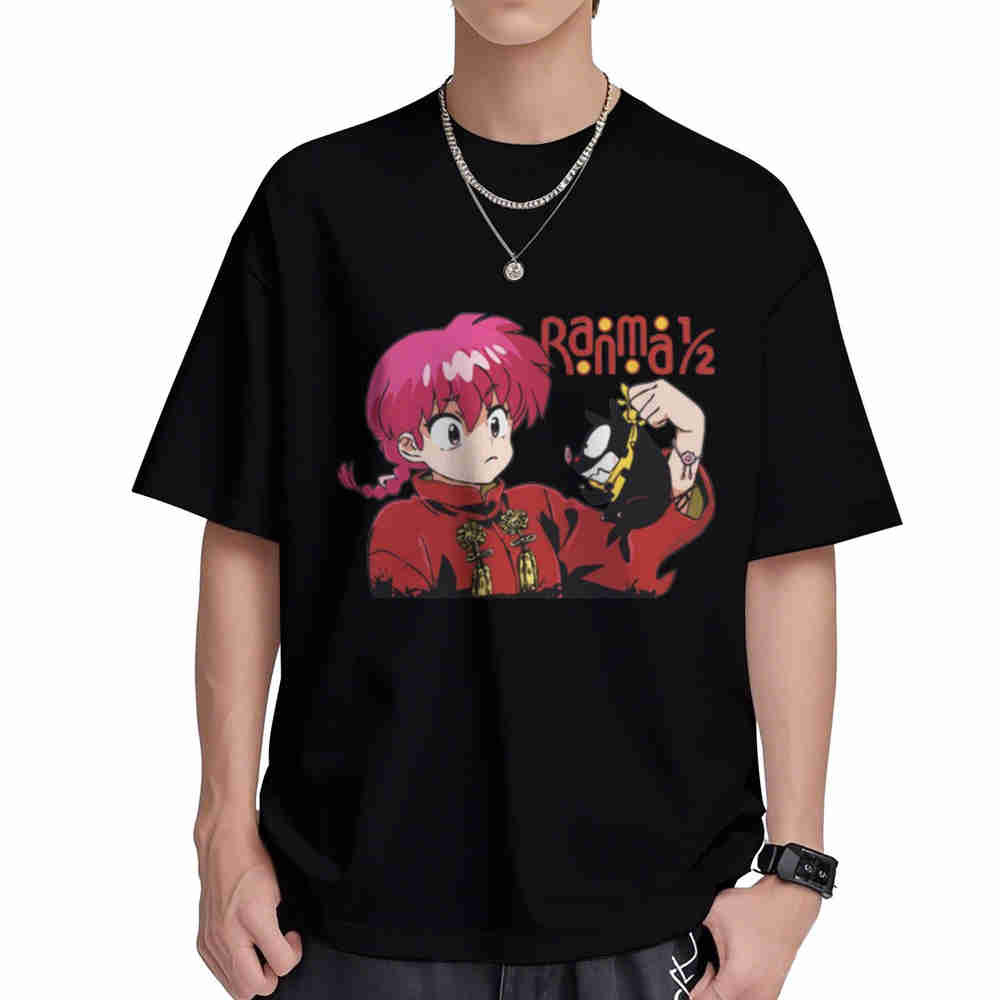 Ranma Anime Unisexga Shampoo Short Sleeve Tee Cotton TShirt