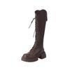 Knight boots women's winter new Spice Girl boots thick-soled straps look thin but knee boots women