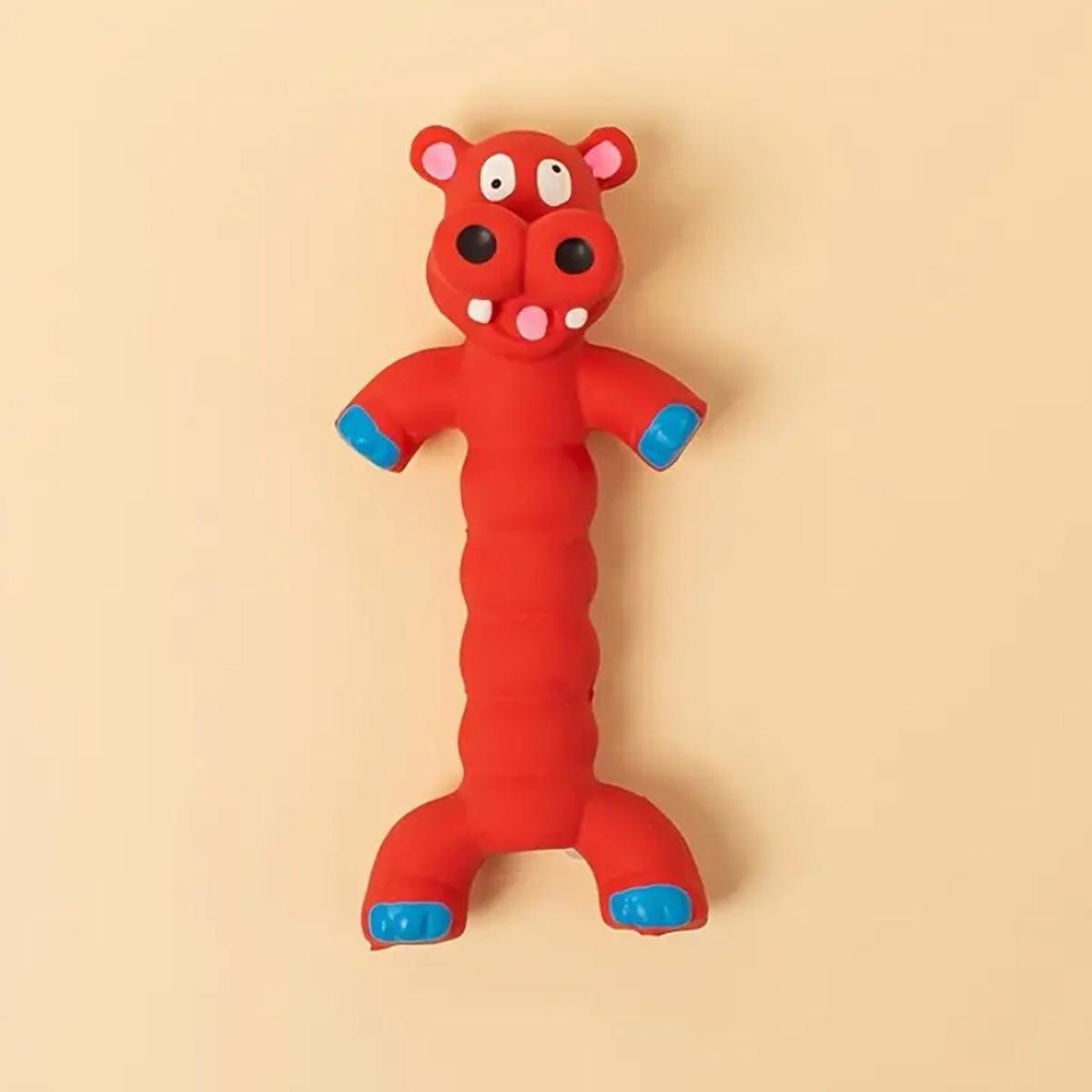 

Squeaky Dog Chew Toy, Durable Dental Teething Toy for Self-Play and Boredom Relief 19×10.5cm красный