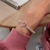 925 Sterling Silver Thai Silver Bracelet for Women Vintage Geometric Heart Love Lucky Punk Jewelry 2026 New