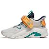 Anta Bastard Cushioning Slip Resistant Abrasion Resistant Breathable Low Top Chunky Sneakers Men's White Green Orange 112028085-4