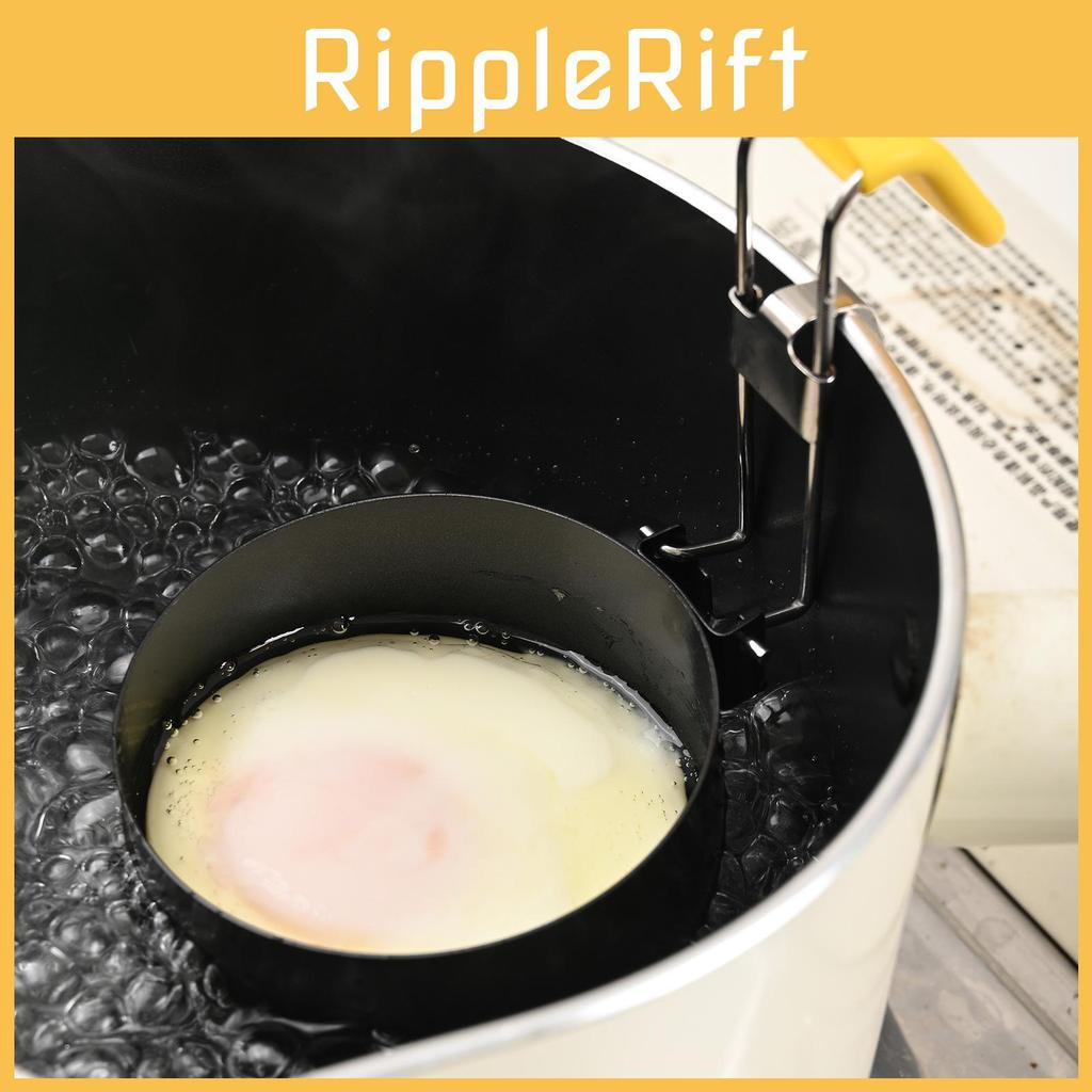 Foldable Egg Poacher Set With Non Stick Round Shape For Home Kitchen Cooking