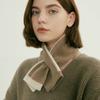 Boutique Design Color Matching Cross-perforated Warm Knitted Scarf Double-sided Scarf Soft Niche Temperament