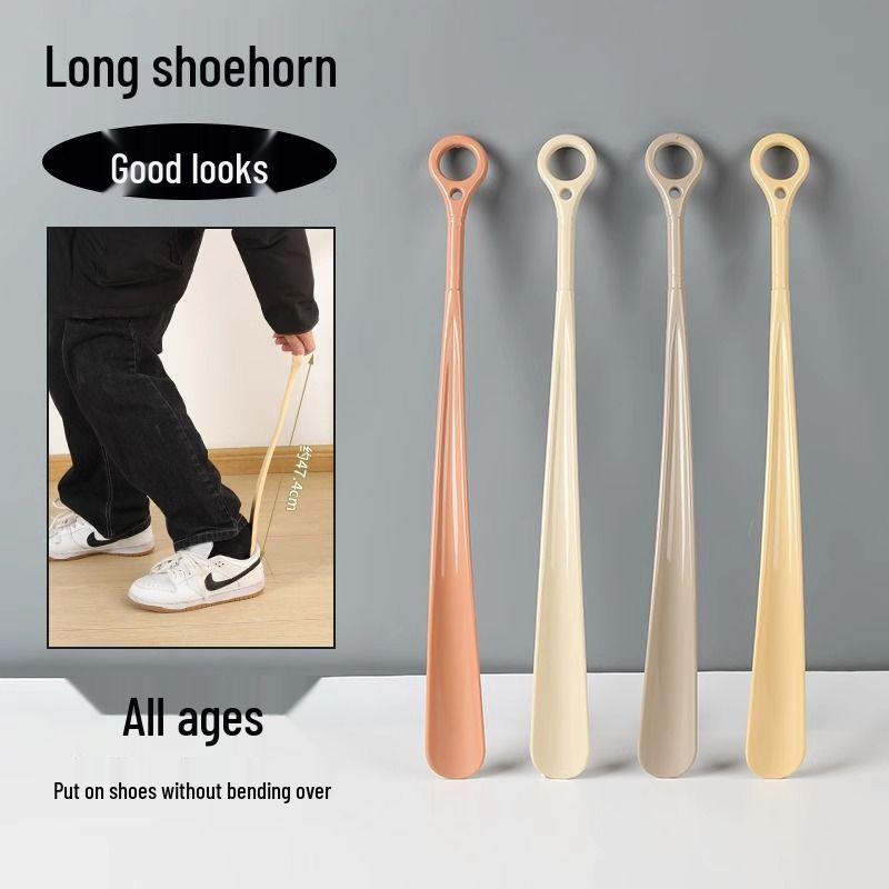 Long-Handle Shoehorn: Portable Shoe Lifter for Easy Shoe Wearing - Ideal for Pregnant Women and Elderly Users.