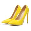 Large Size 47 Classic Style Women's Patent Pointed High Heels 12cm High Heels Elegant Women's Solid Color Slim High Heels
