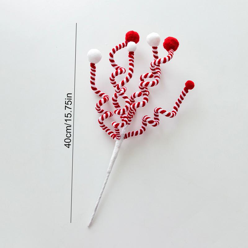 1 Stück Weihnachtsbaum Zuckerstangen Picks Feiertage Wolle Bonbonrolle Dekorationen Neujahrsbaumdeko Büro Mehrere Optionen verfügbar
