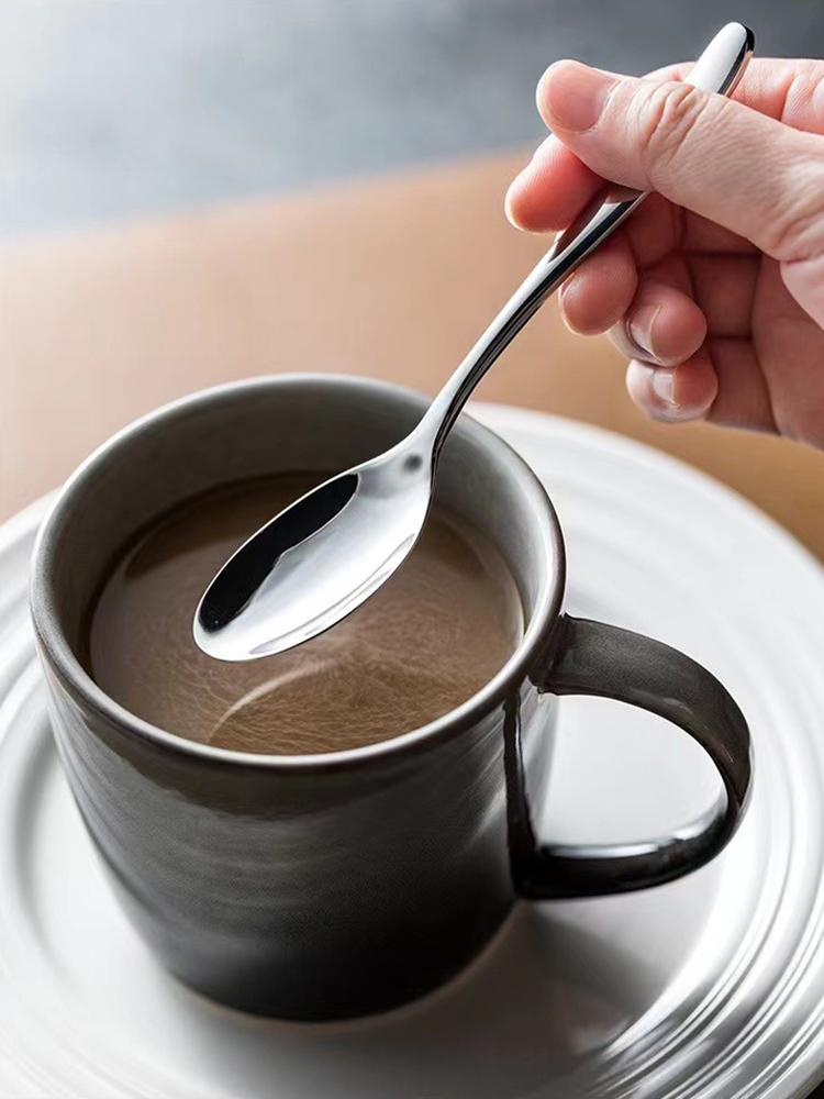 Thickened 304 stainless steel knife, fork and spoon dessert spoon high-end hotel light luxury restaurant Western tableware set