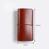 Portable Refillable Pocket Notebook PU Leather Notebook Soft Cover Metal Ring Binder  Daily Notes