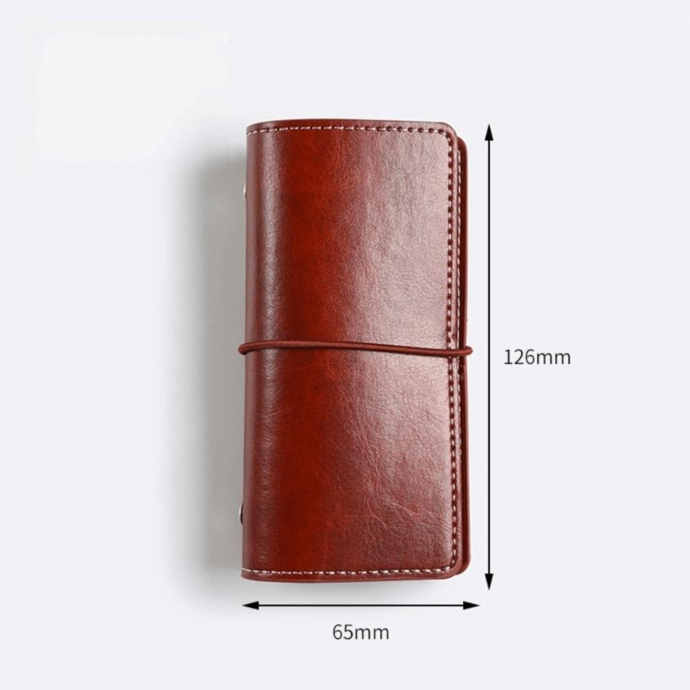 Portable Refillable Pocket Notebook PU Leather Notebook Soft Cover Metal Ring Binder Daily Notes