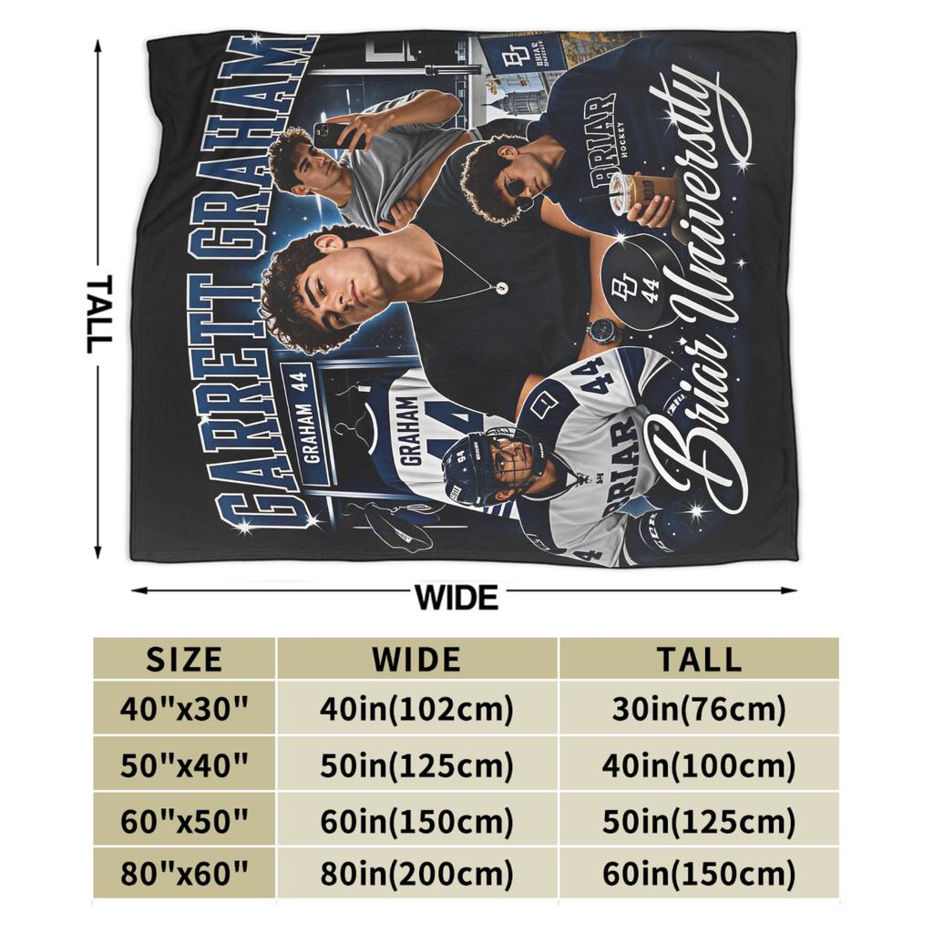 Graham 44 Hockey Romance Blankets Soft Warm Pattern Plush Throw Blanket For Students Couch Chair Flannel Bedspread Bed Cover