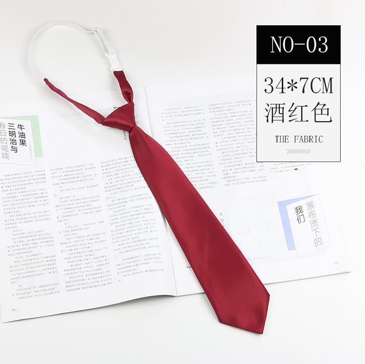 

Галстук Школьный Стиль Униформа Рубашка Черный Серый Темно-синий Однотонный Без узла Ленивый Японский Галстук