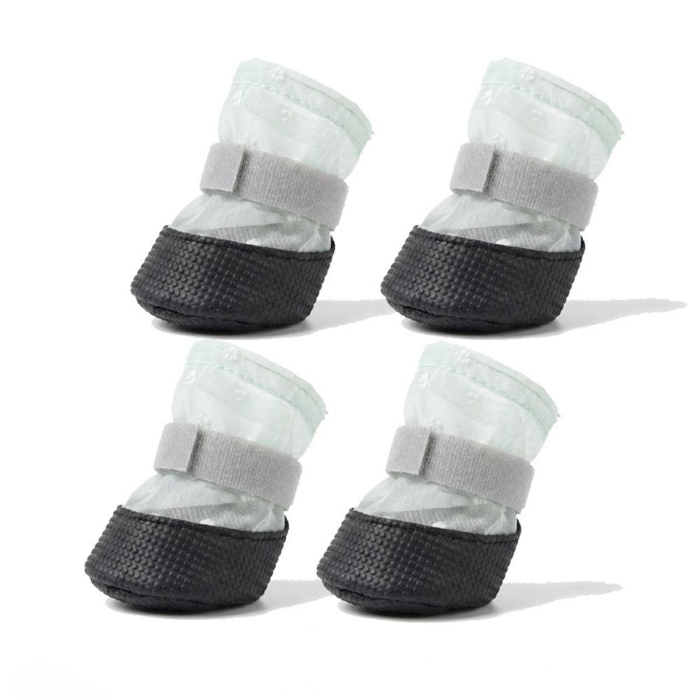 4Pcs Breathable Dog Mesh Shoes Non-Slip Foot Covers Fashion Dog Paw Protectors Walking Running