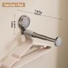 1Pc Hanger Storage Rack No-Drill Suction Cup Installation,Folding Rack Retractable Adjustable Length Home Use Hanger
