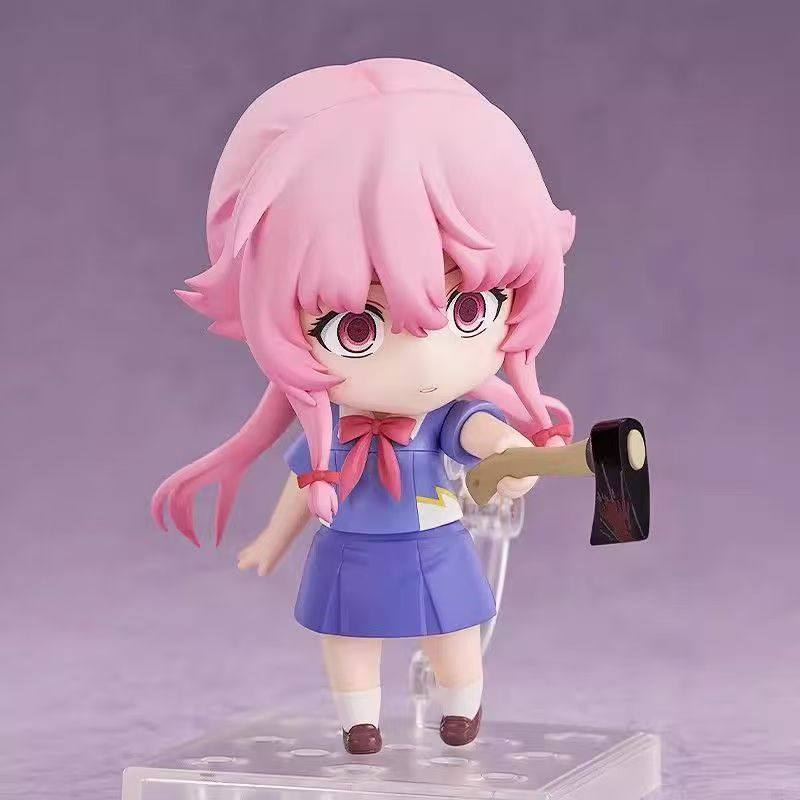 Nendoroid New Yuno Gasai 2316 Future Diary Articulated Action Figures Anime Model Toys With Swappable Face Desktop Ornament Gift