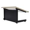 Portable Tabletop Lectern with Bookstop Oak Color Rectangular MDF, Carbon Steel User-friendly Reading Surface for Restaurants