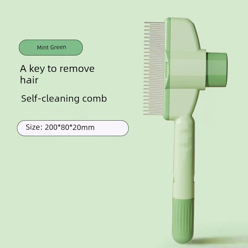 

Pet Comb Cat Hair Comb Dog Float Hair Cleaning Special Needle Comb Dog Cat Pet Supplies Comb Long Handle Does Not Hurt Hair Pet cleaning comb [Green]]