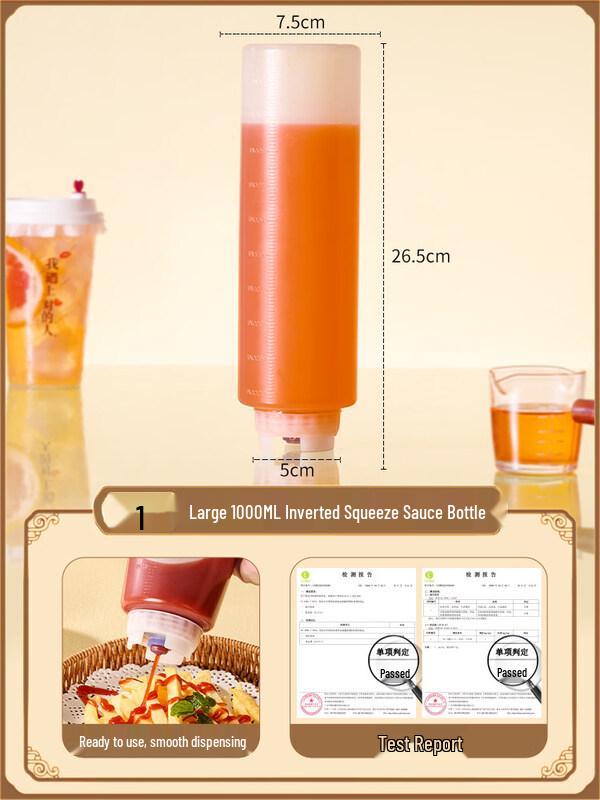 ZISIZ Silicone Squeeze Bottle for Sauces