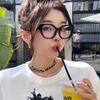 Trendy Women'S Black Frame Cat Eye Eyeglasses With Square Frame And Prescription Option  -0.5 -1.0 -2.0 -3.0 -4.0 To -6.0