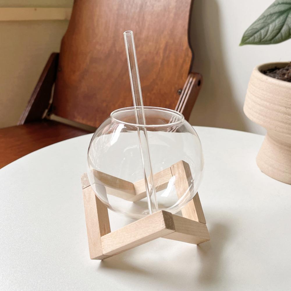 Купить С деревянной подставкой, сферическая стеклянная чашка для ...