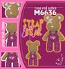 Mengpin Transparent Bear Micro Bricks Puzzle Toy for Kids - Brain Teaser Birthday Gift Figurine