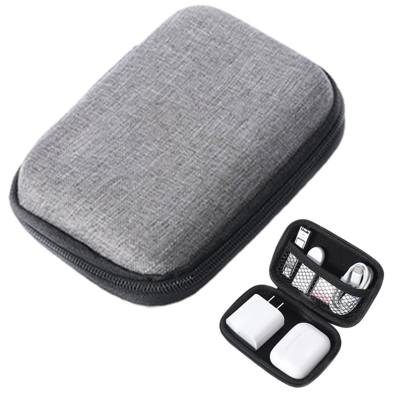Mini EVA Storage Bag Pouch Carrying Bag Zipper Earphone Case For Airpod Earphone/Phone/Charging Cable Digital Accessories