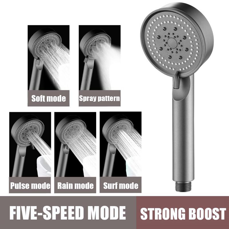 Shower Head Water 5mode Shower Water Saving Spray Nozzle Adjustable High Pressure Head Of A Shower Hygienic Bathroom Accessories
