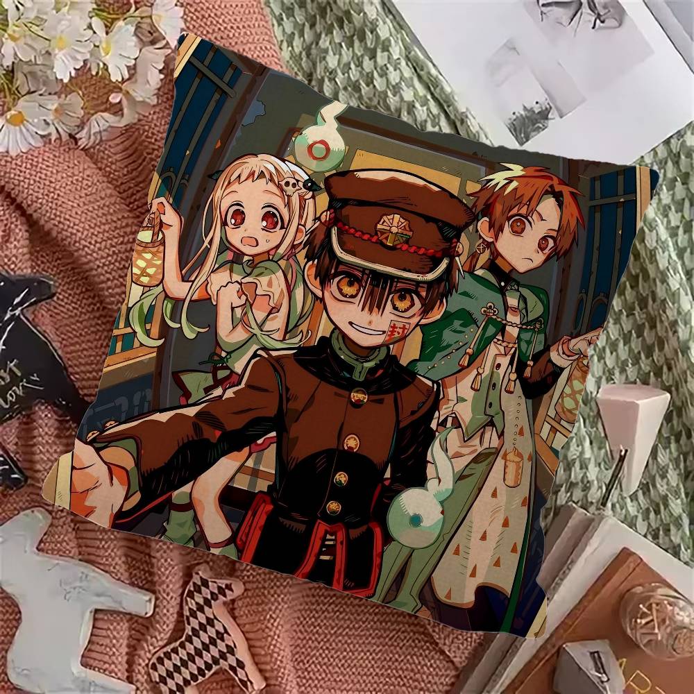 Toiletbound Hanakokun Manga Cushion Cover Pillowcase Upholstery Sofa Throw Pillow Home Decor Pillowcas