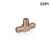 conector derivador  f  forma  t  3 machos - parabolicas retractilado edm