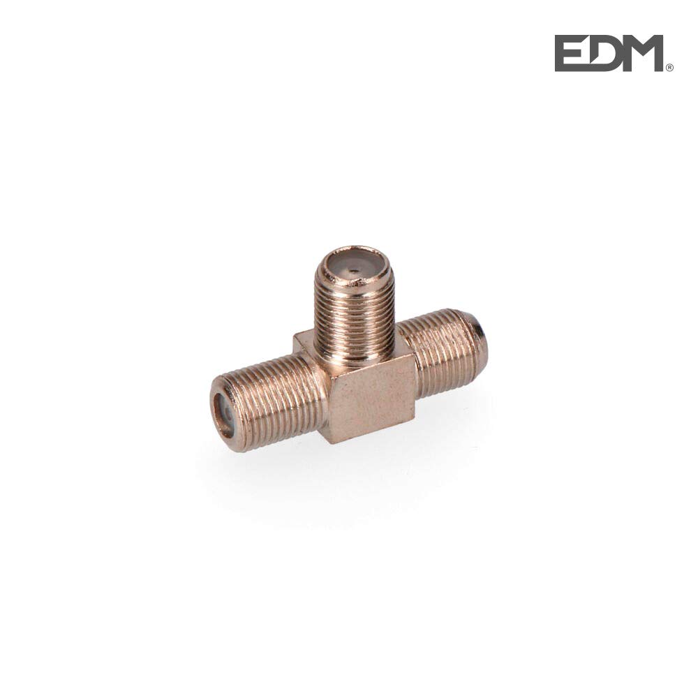 conector derivador  f  forma  t  3 machos - parabolicas retractilado edm