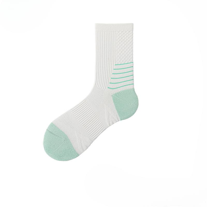 Female Spring and Autumn Fitness Running Waist Pressure Towel Bottom Color Boneless Tube Cotton Socks