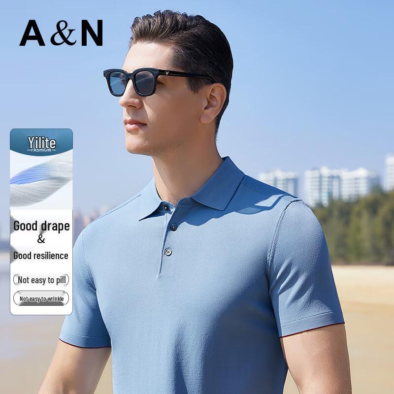 Men s Elite Elastic Knit Polo Shirt L