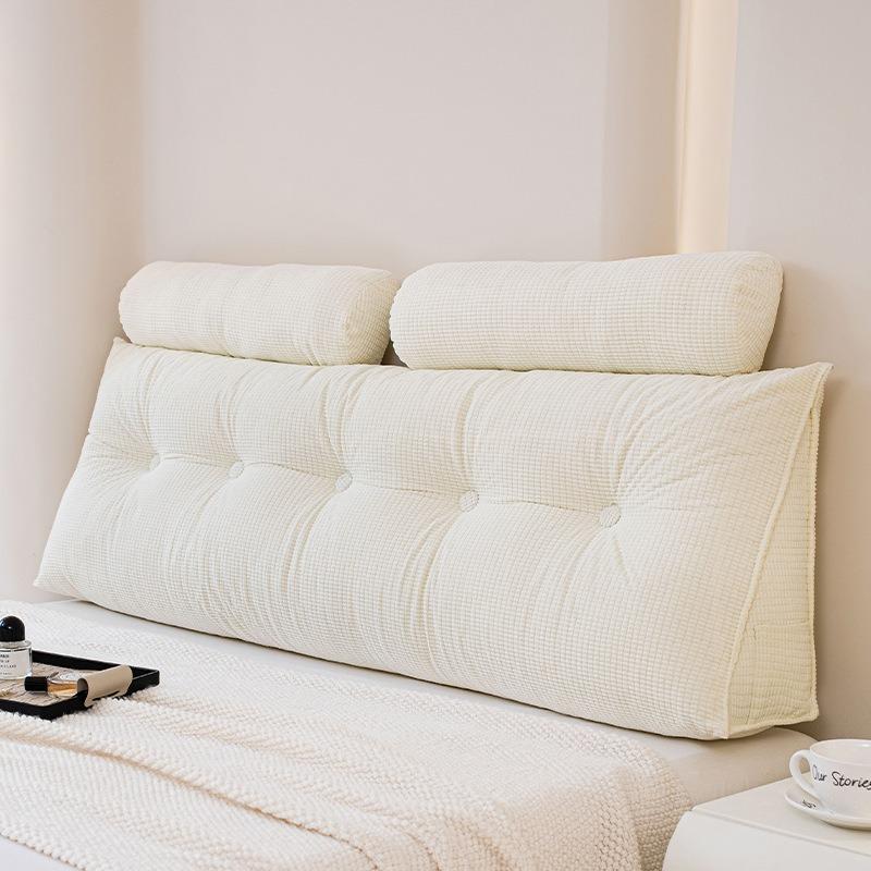 Удобные подушки для изголовья кровати Мягкая большая подушка для спинки кровати с подушкой Ленивая расслабляющая подушка Декоративные подушки для спальни 80X60X20CM 1 Pillow бежевый