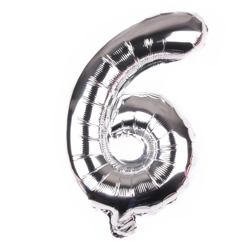 16-Inch Us Version Of Thin Body Digital Birthday Party Decoration Props Decoration Aluminum Film Balloon Digital