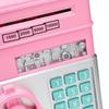 Safe Piggy Bank for Children with a Pin, Large Electronic ATM, Pink Coins