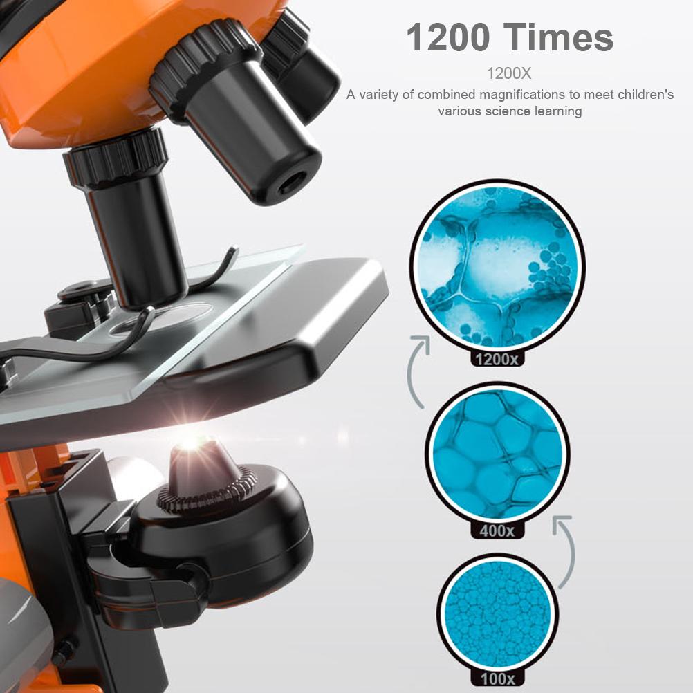 Kit Microscop pentru Copii 100X 400X 1200X Microscop pentru Studenți pentru Începători Kituri de Știință Educațional