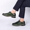 Genuine Leather New Sneakers Men Shoes Solid Color Fashion Business Casual Daily Crocodile Pattern Comfortable Dress Shoes