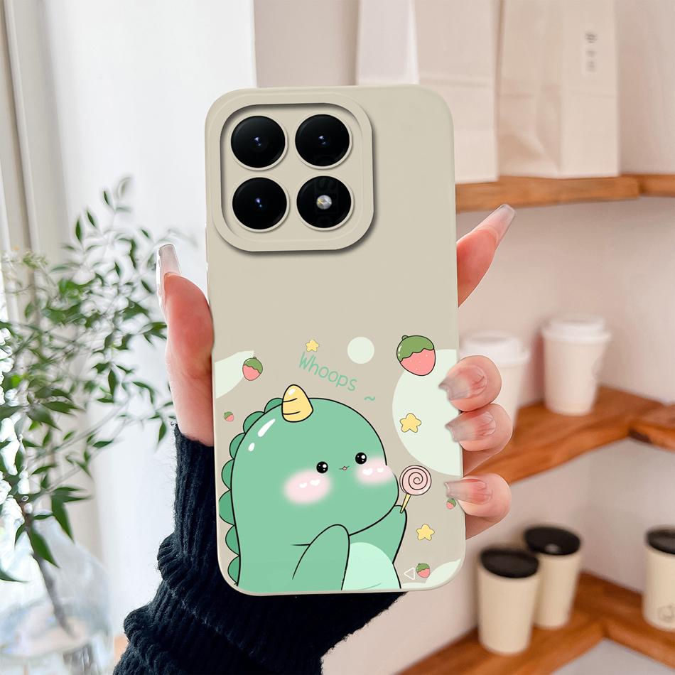 For Xiaomi 15T Pro Case For Xiaomi 17 Pro Max Cartoon Phone Back Cover Full Protection Soft Liquid Silicone Shockproof Bumper