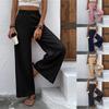 New Women's Casual Pants Loose Crumpled Wide Leg High Waist Long Pants
