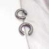 Minimalist Asymmetrical Double Circle C-Shaped Metal Ear Cuff Jewelry