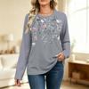 Women's Printed Colorblock Raglan Sleeve Neck Long Sleeve Sweatshirt