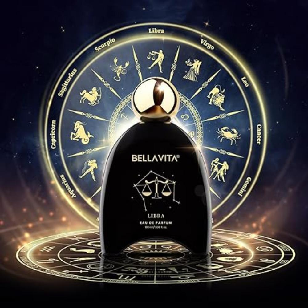 BELLAVITA Zodiac Collection Libra EDP Unisex | Spicy, Lavender and Sandalwood | Premium Long Lasting Fragrance Perfume for Men and Women, 100ml